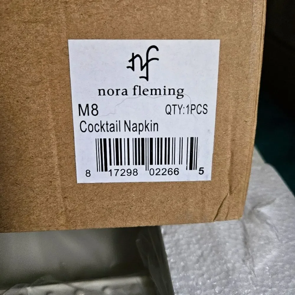Nora Fleming cocktail  napkin in pearl dot pattern (retired) last stock